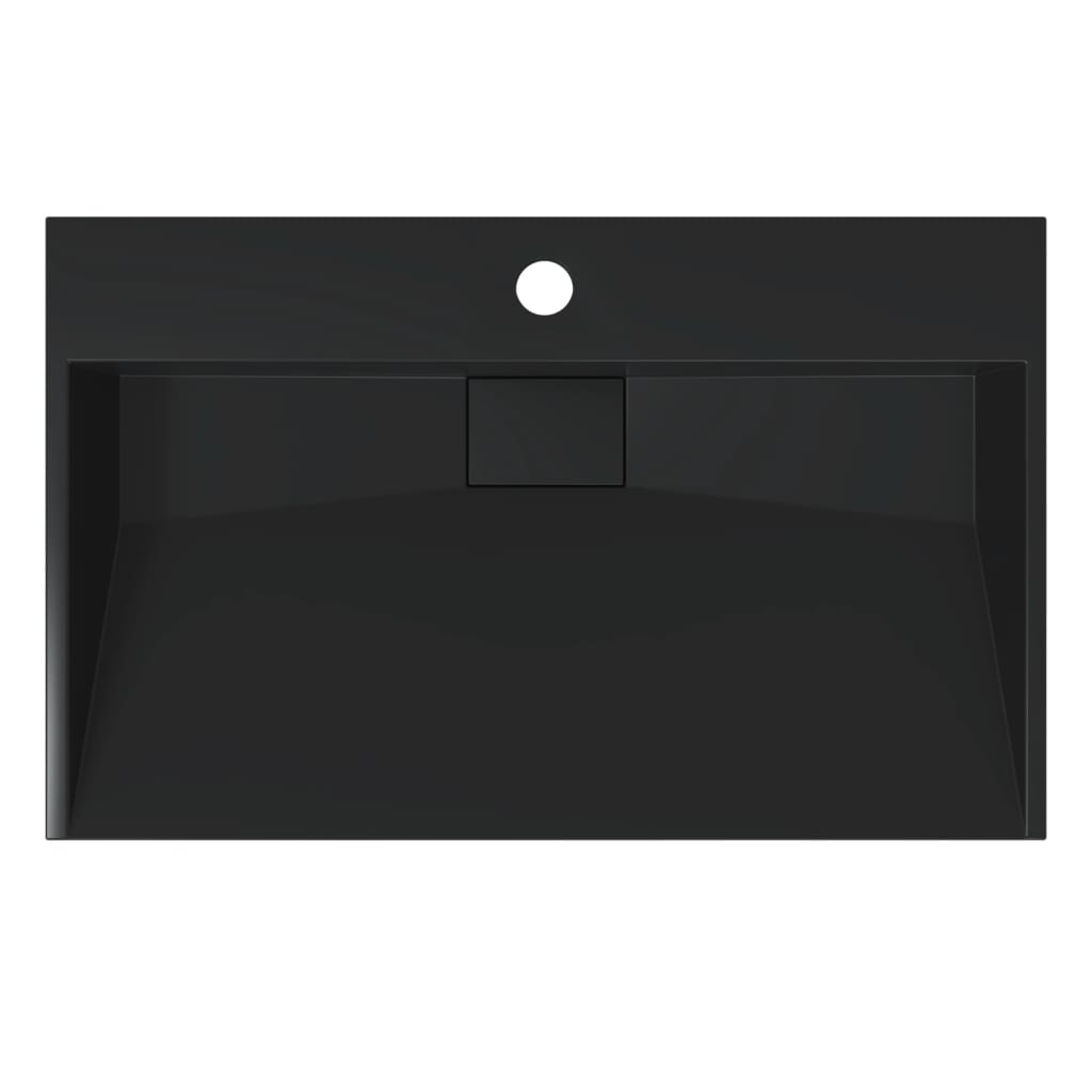håndvask 60x38x11 cm mineralstøbt/marmorstøbt matsort