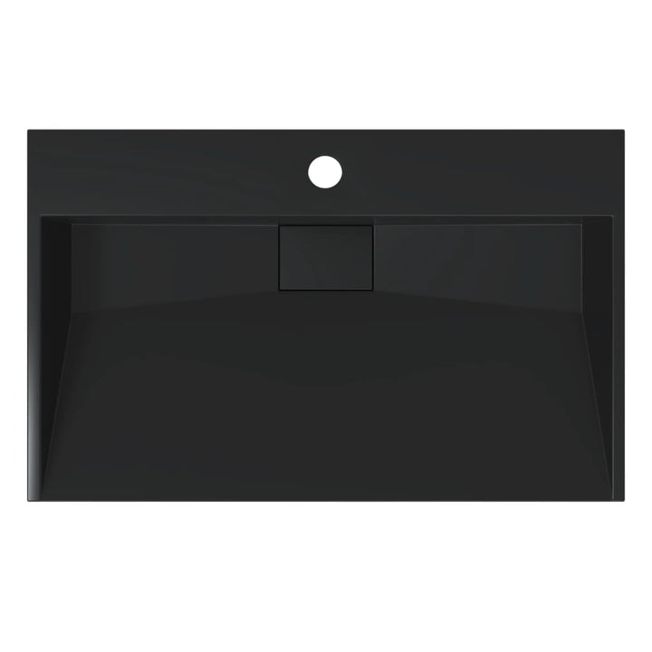 håndvask 60x38x11 cm mineralstøbt/marmorstøbt matsort