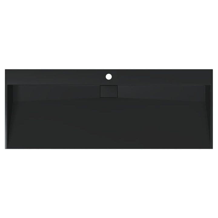 håndvask 120x46x11 cm mineralstøbt/marmorstøbt matsort