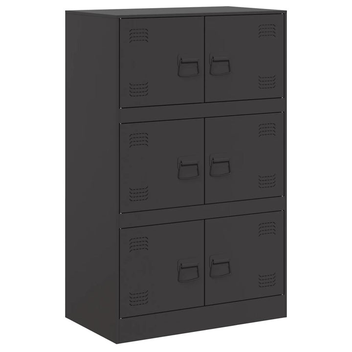 skænk 67x39x107 cm stål sort