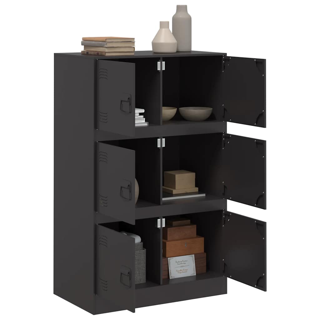 skænk 67x39x107 cm stål sort