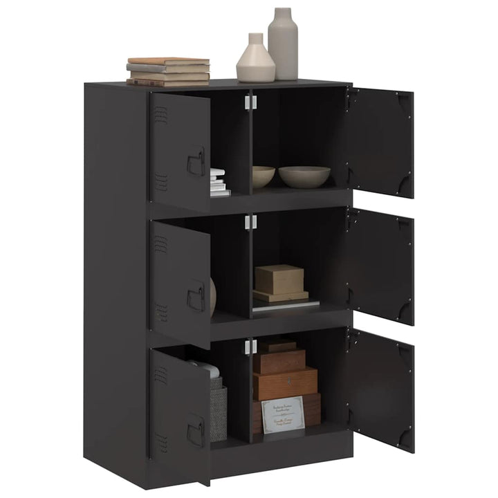 skænk 67x39x107 cm stål sort