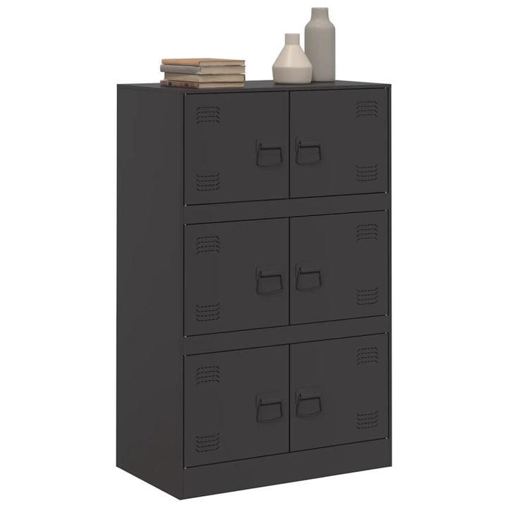 skænk 67x39x107 cm stål sort
