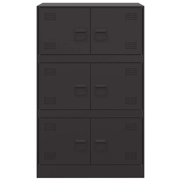 skænk 67x39x107 cm stål sort