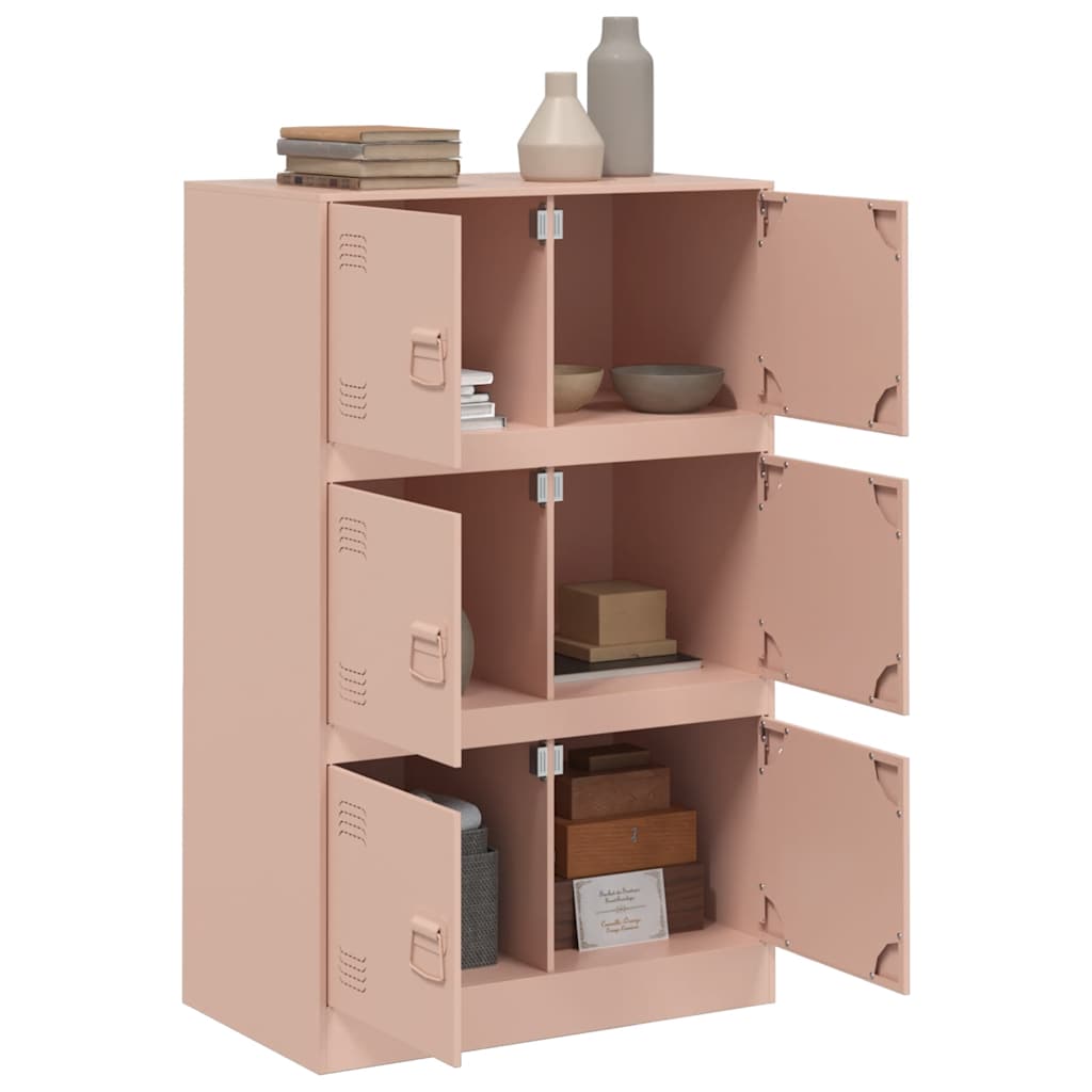 skab 67x39x107 cm stål lyserød