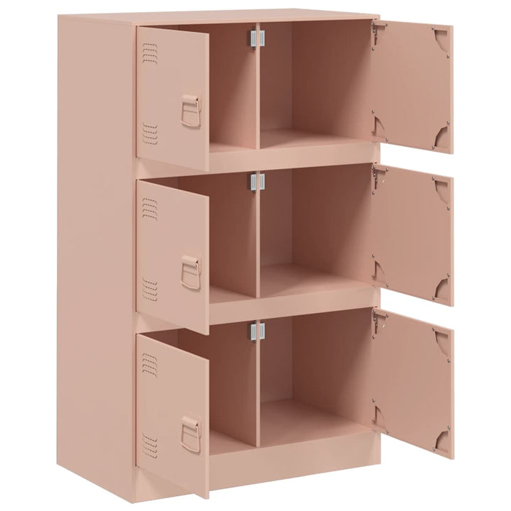 skab 67x39x107 cm stål lyserød