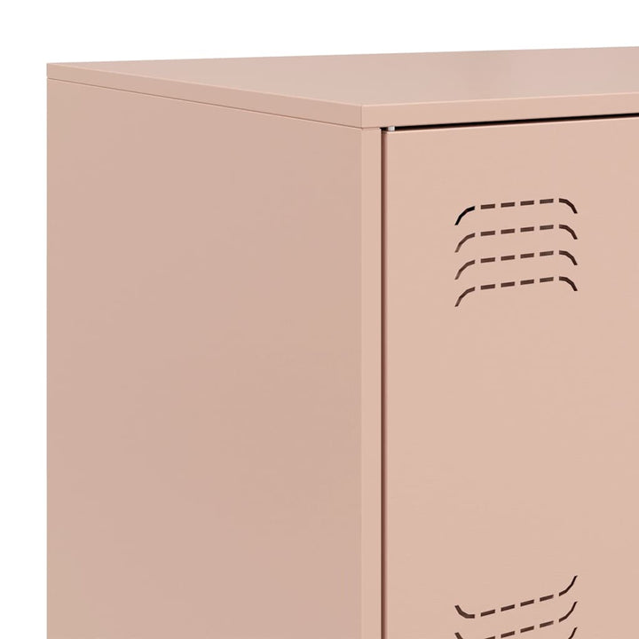 skab 67x39x107 cm stål lyserød