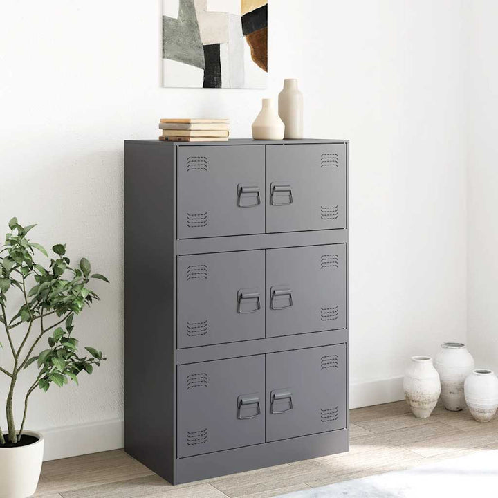 skab 67x39x107 cm stål antracitgrå