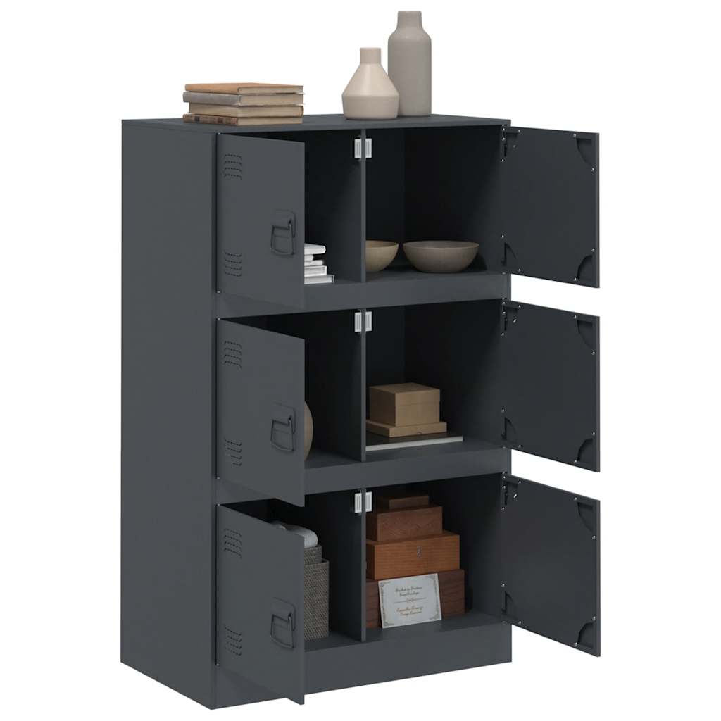 skab 67x39x107 cm stål antracitgrå