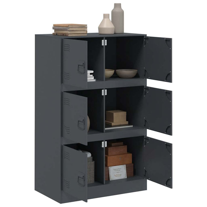 skab 67x39x107 cm stål antracitgrå