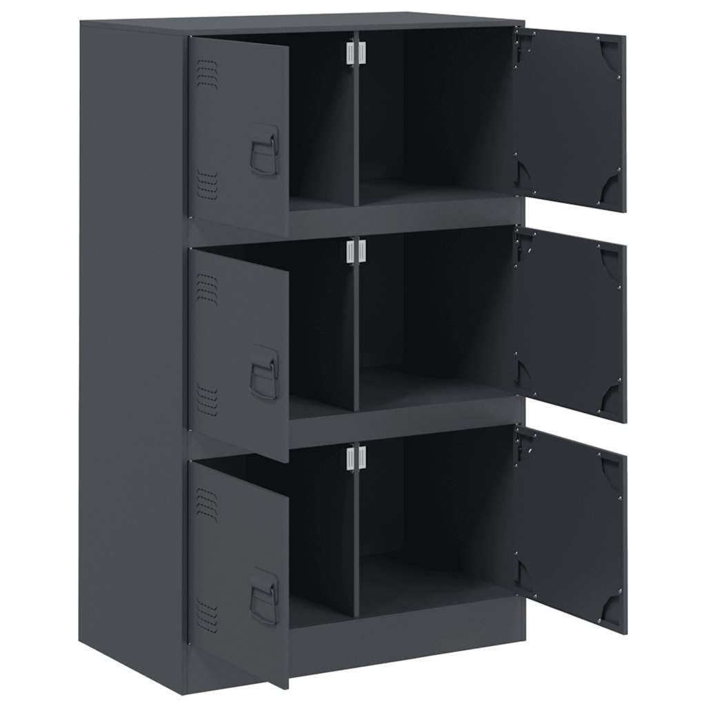 skab 67x39x107 cm stål antracitgrå