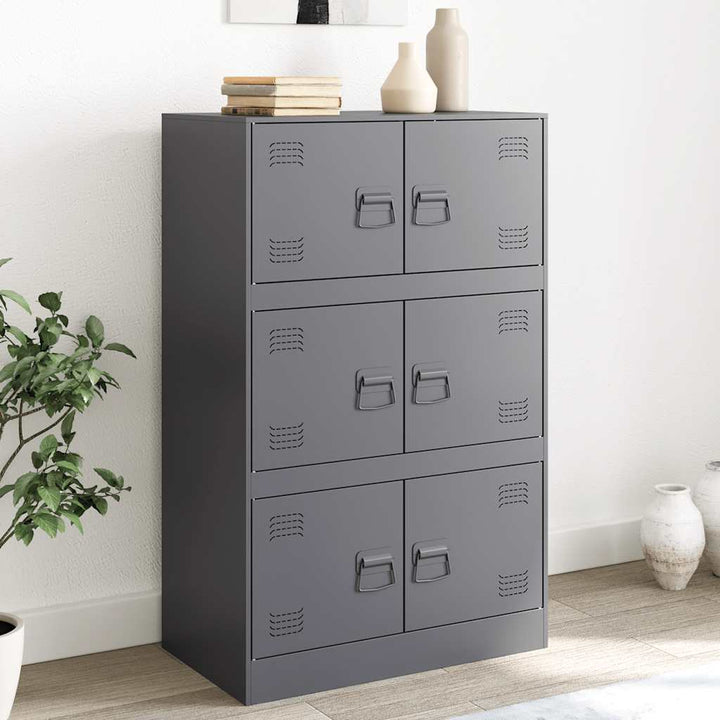 skab 67x39x107 cm stål antracitgrå