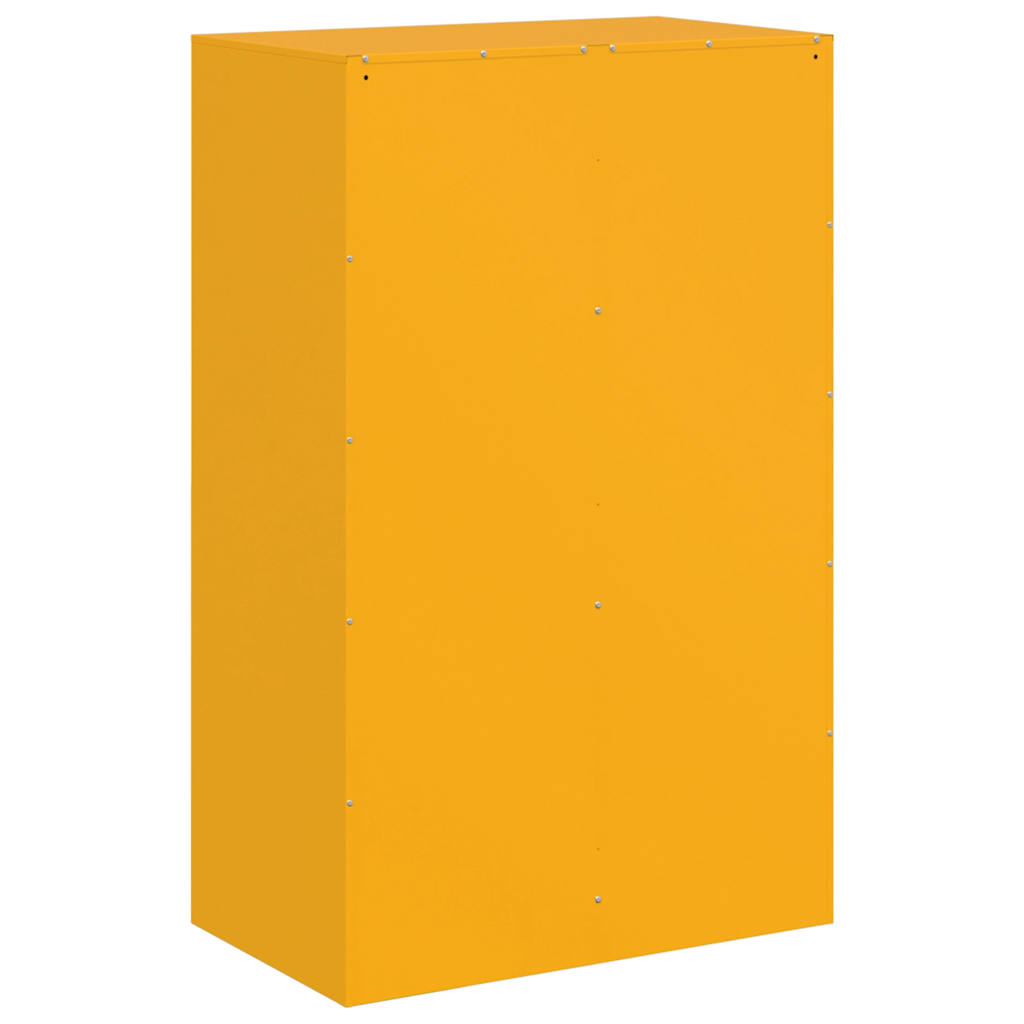 skab 67x39x107 cm stål sennepsgul