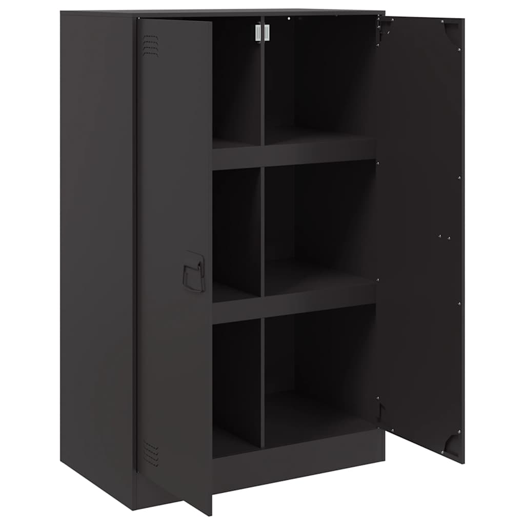 skænk 67x39x107 cm stål sort