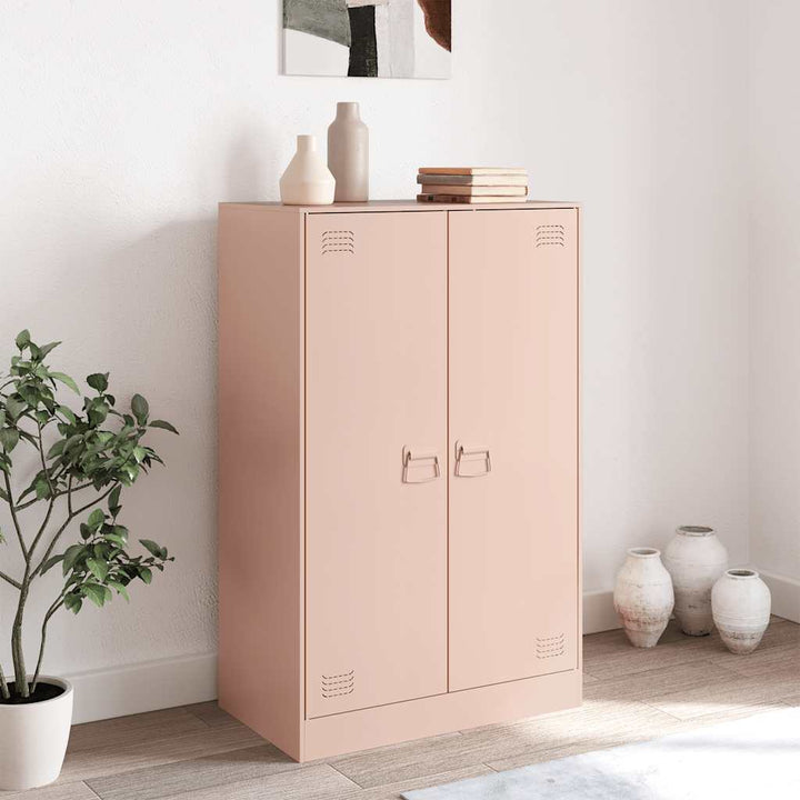 skab 67x39x107 cm stål lyserød