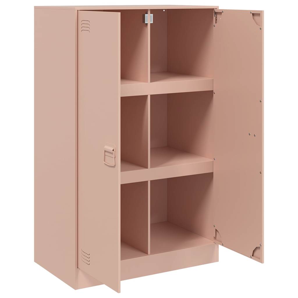 skab 67x39x107 cm stål lyserød