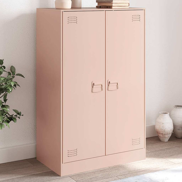 skab 67x39x107 cm stål lyserød