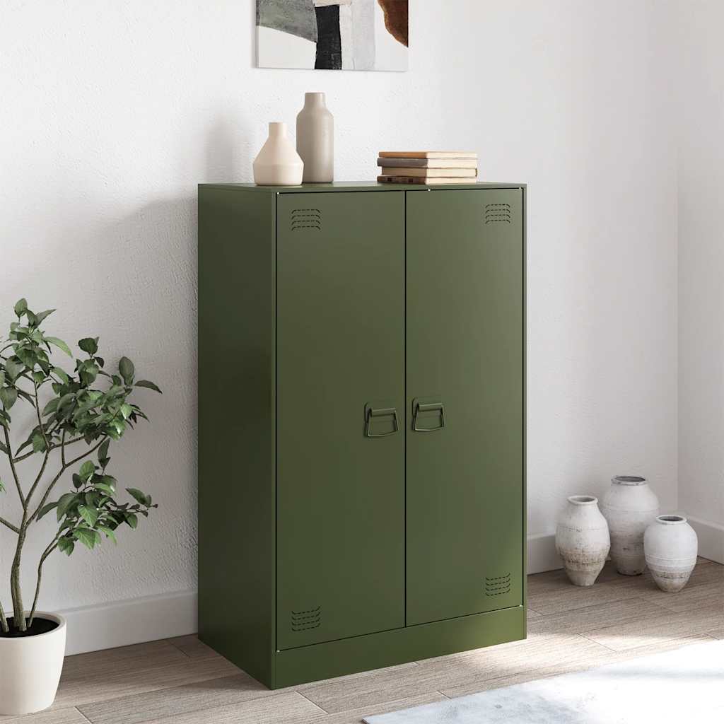 skab 67x39x107 cm stål olivengrøn