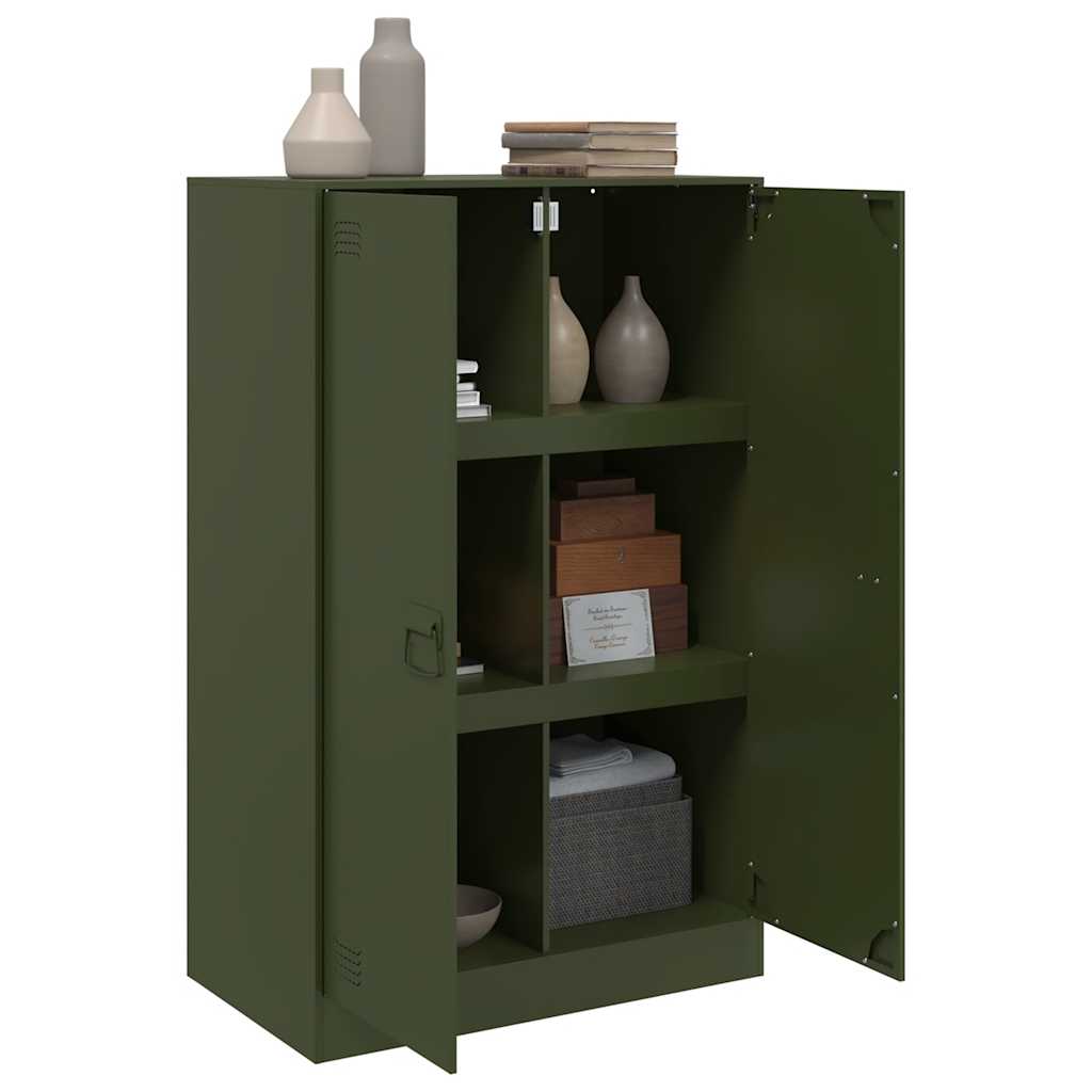 skab 67x39x107 cm stål olivengrøn