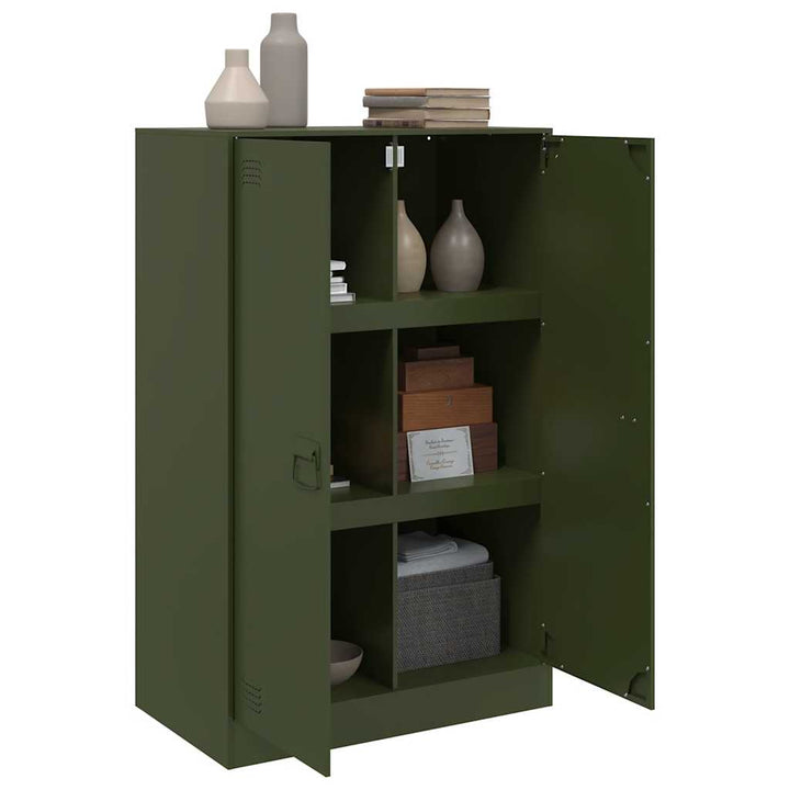 skab 67x39x107 cm stål olivengrøn