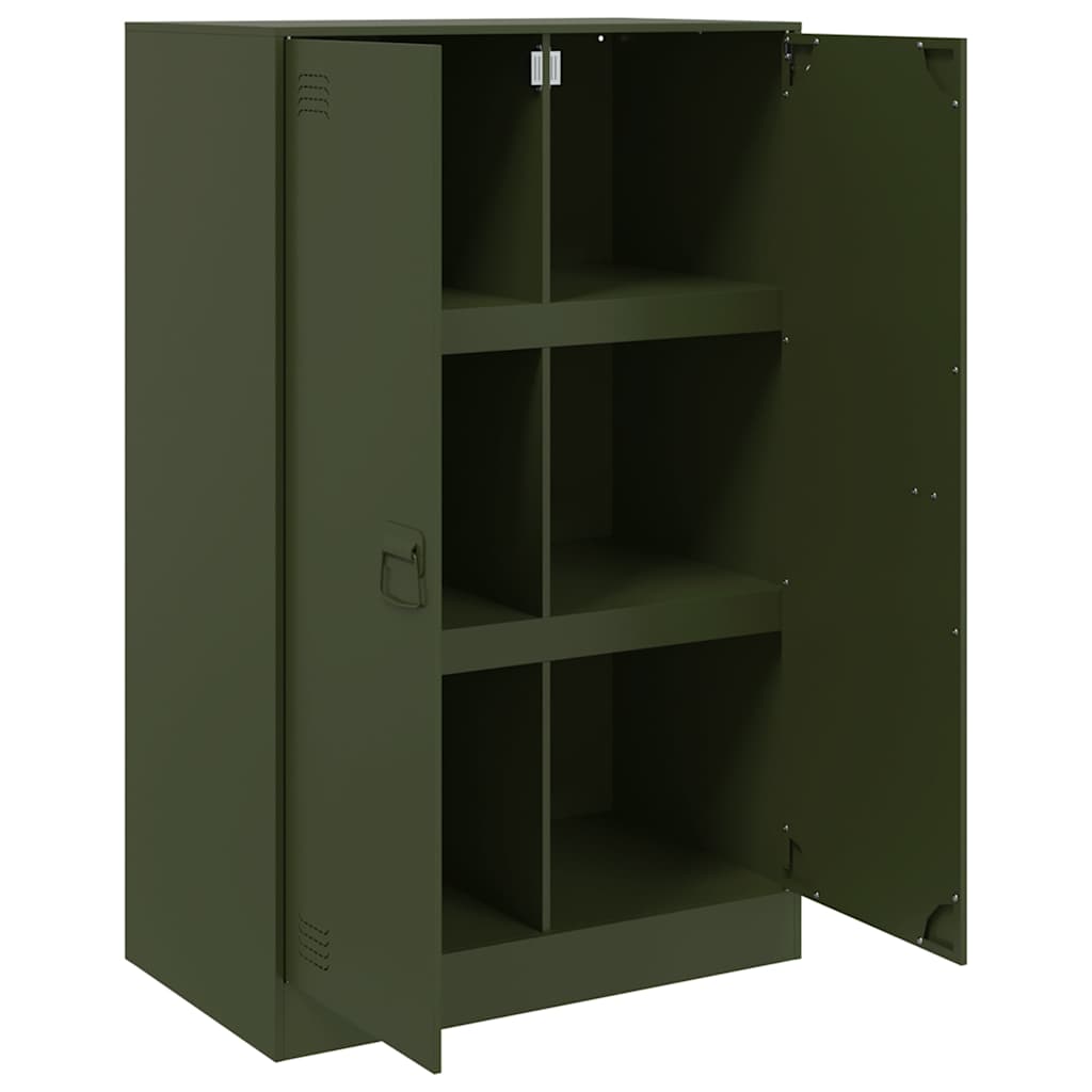 skab 67x39x107 cm stål olivengrøn