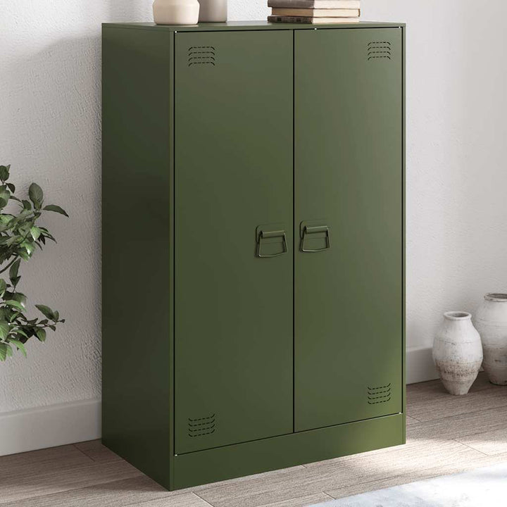 skab 67x39x107 cm stål olivengrøn