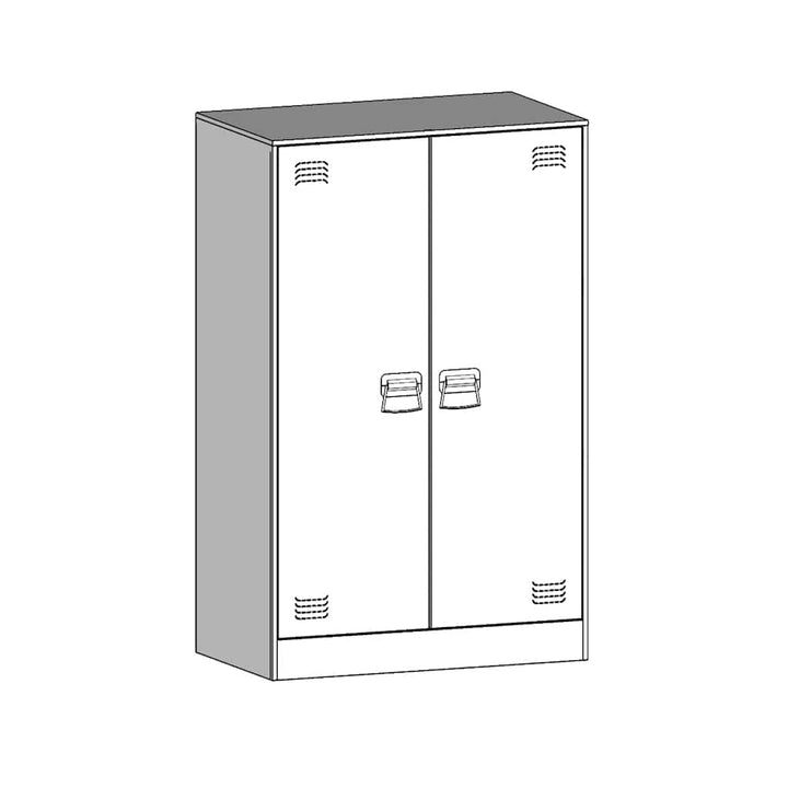 skab 67x39x107 cm stål hvid