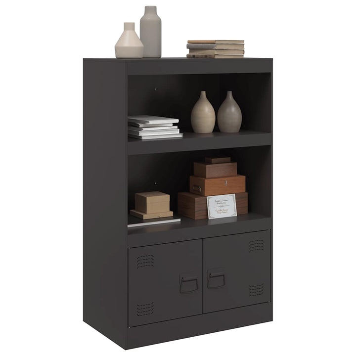 skænk 67x39x107 cm stål sort