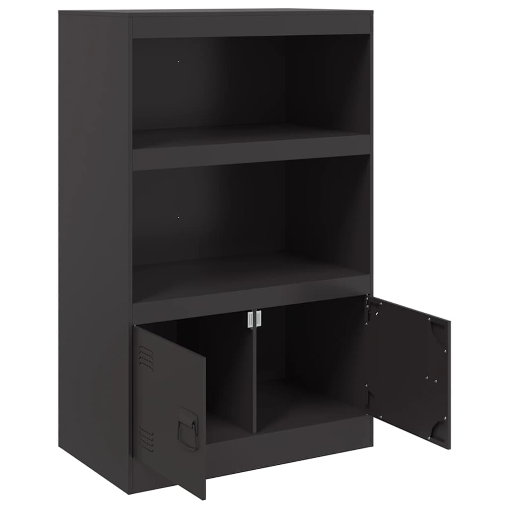 skænk 67x39x107 cm stål sort