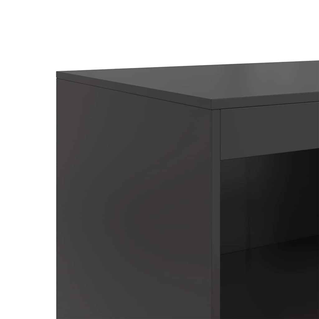 skænk 67x39x107 cm stål sort