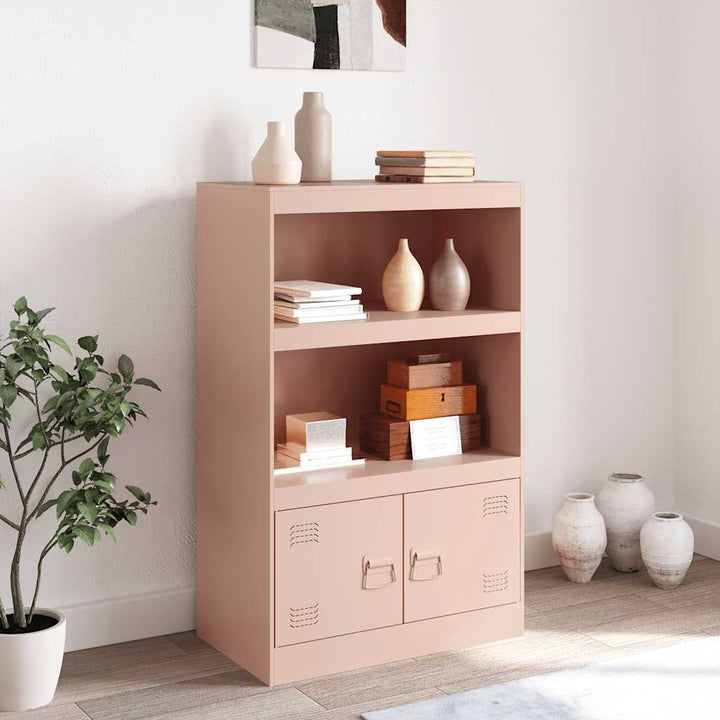skab 67x39x107 cm stål lyserød
