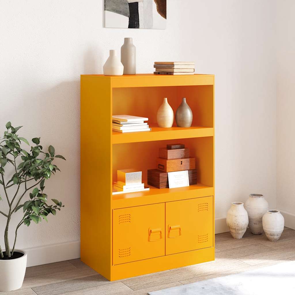 skab 67x39x107 cm stål sennepsgul