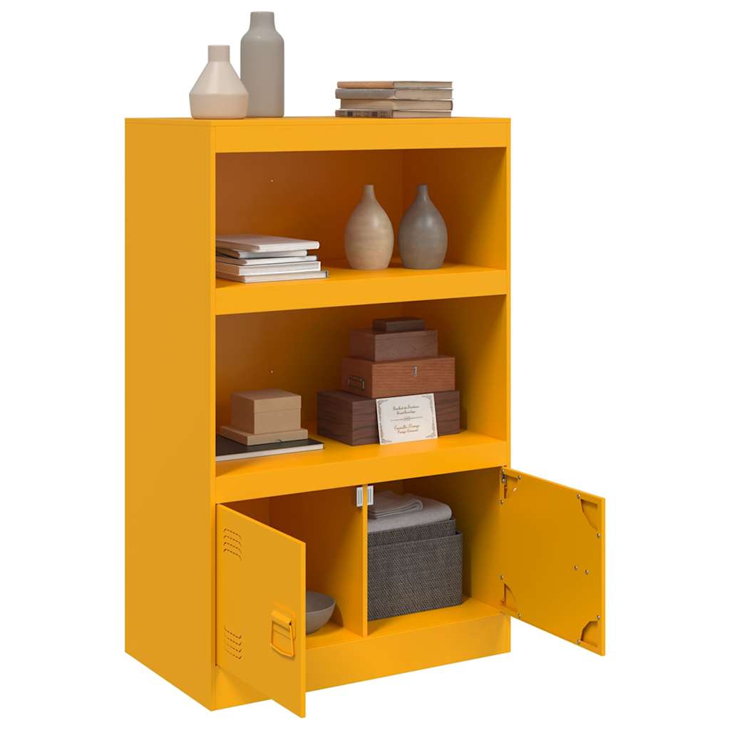 skab 67x39x107 cm stål sennepsgul