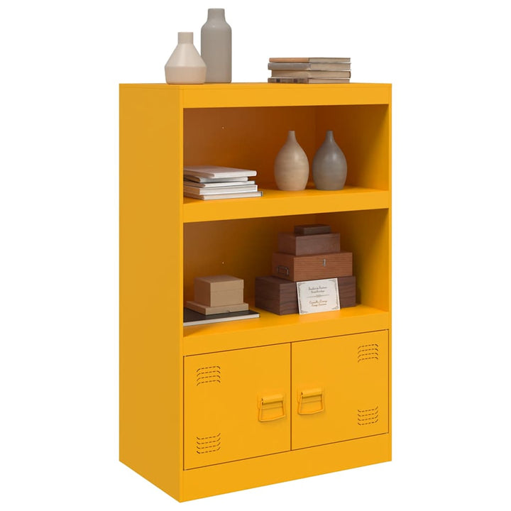 skab 67x39x107 cm stål sennepsgul