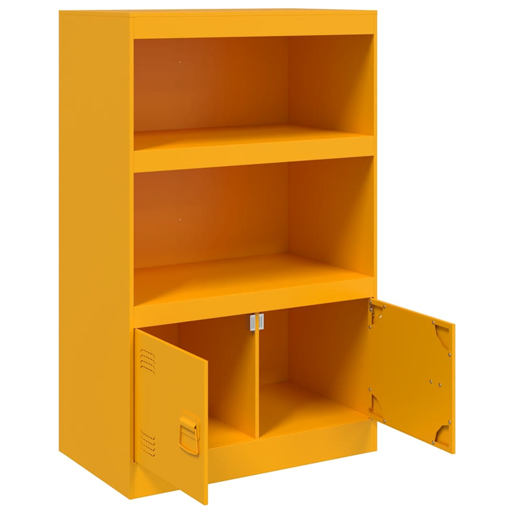 skab 67x39x107 cm stål sennepsgul