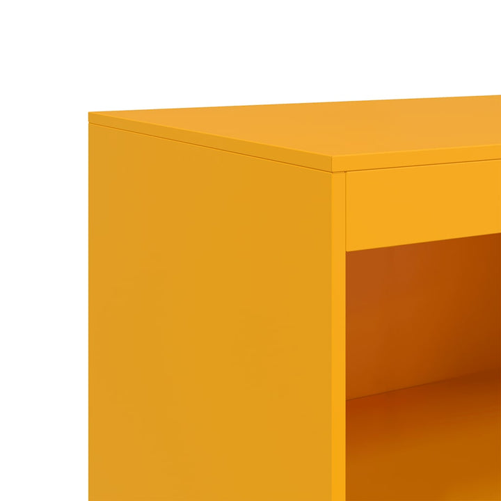 skab 67x39x107 cm stål sennepsgul
