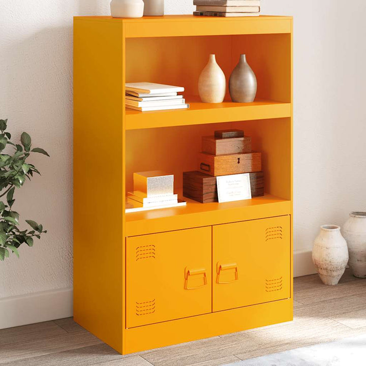 skab 67x39x107 cm stål sennepsgul