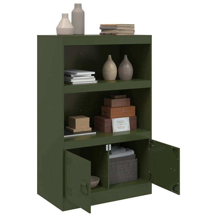skab 67x39x107 cm stål olivengrøn