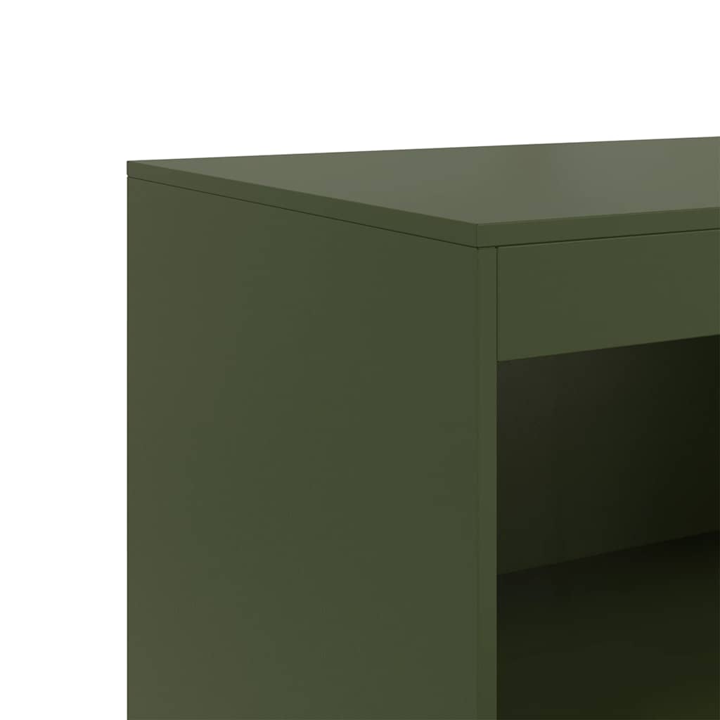 skab 67x39x107 cm stål olivengrøn