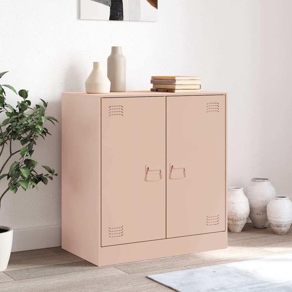 skænk 67x39x73 cm stål lyserød