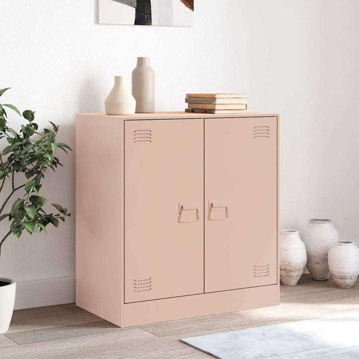 skænk 67x39x73 cm stål lyserød