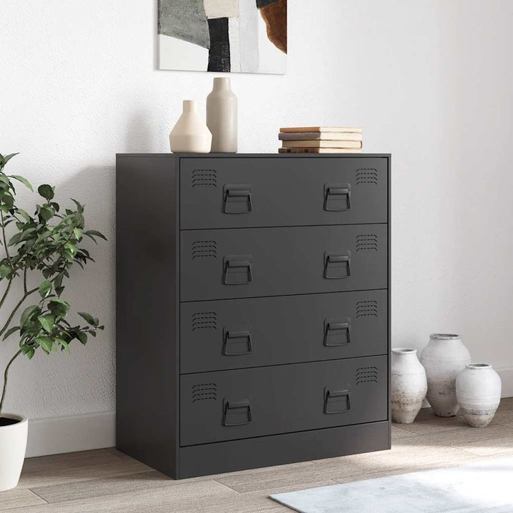 skænk 67x39x83 cm stål sort