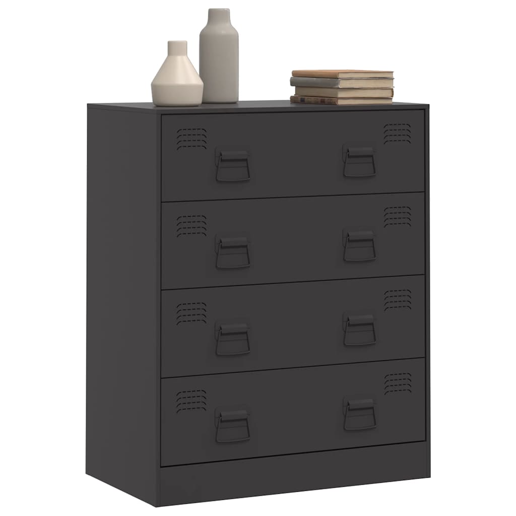 skænk 67x39x83 cm stål sort