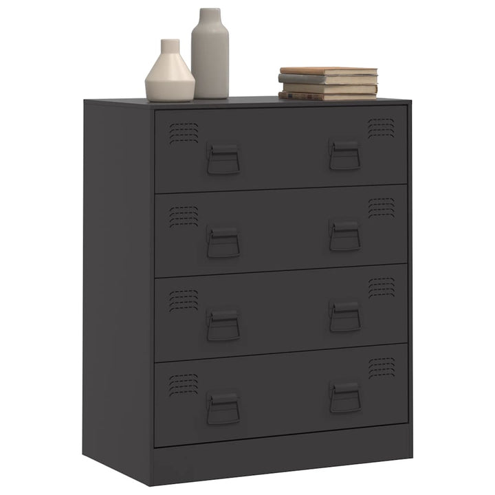 skænk 67x39x83 cm stål sort