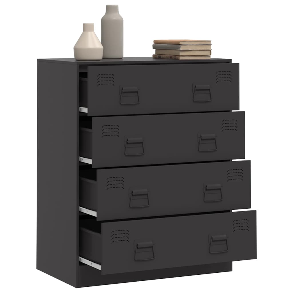 skænk 67x39x83 cm stål sort