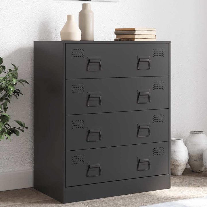 skænk 67x39x83 cm stål sort