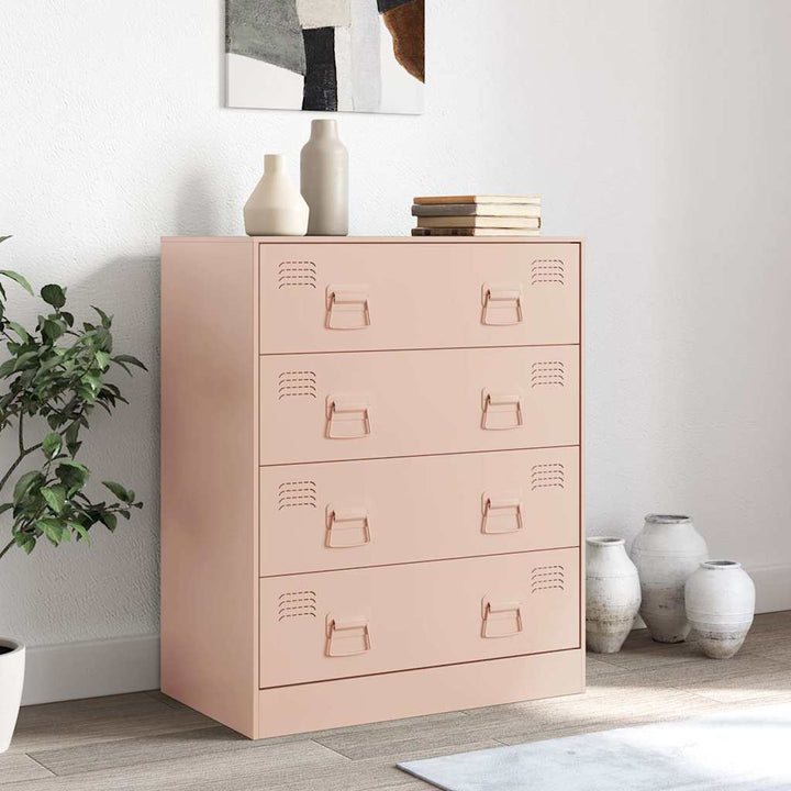 skænk 67x39x83 cm stål lyserød