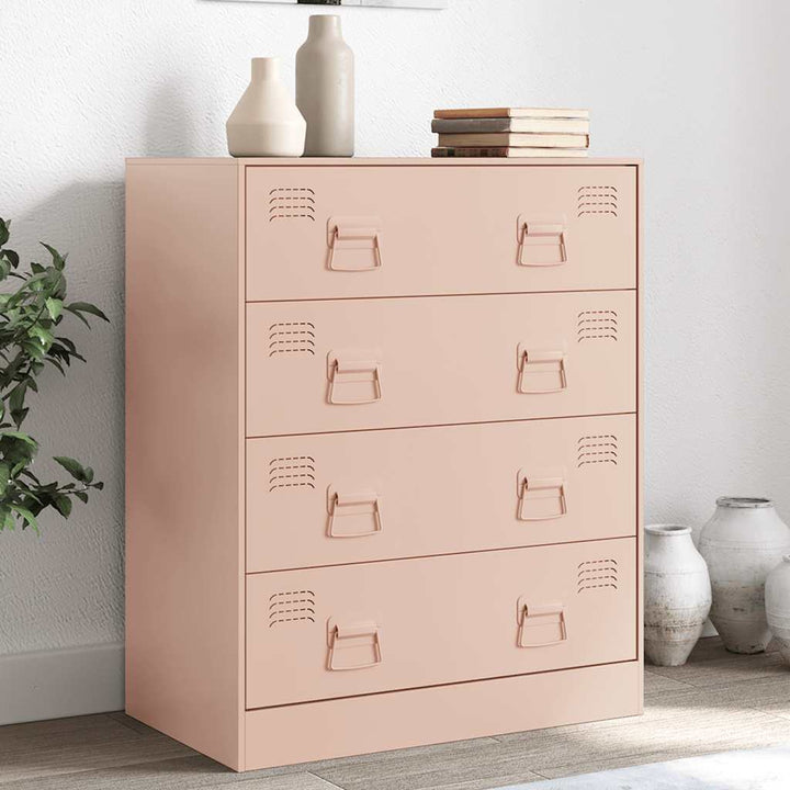 skænk 67x39x83 cm stål lyserød