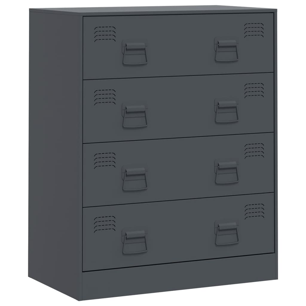 skænk 67x39x83 stål antracitgrå