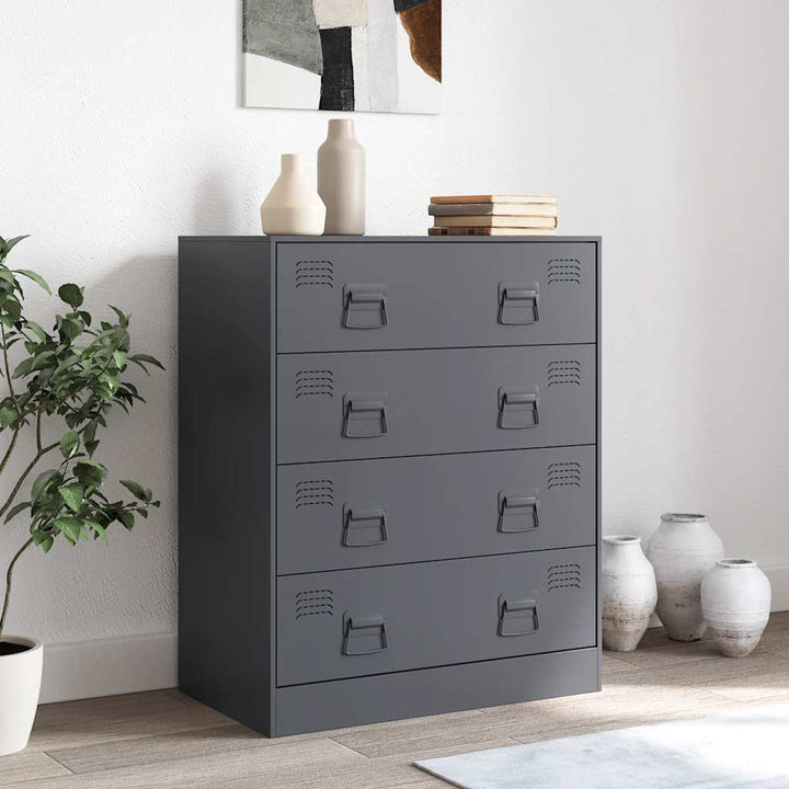 skænk 67x39x83 stål antracitgrå